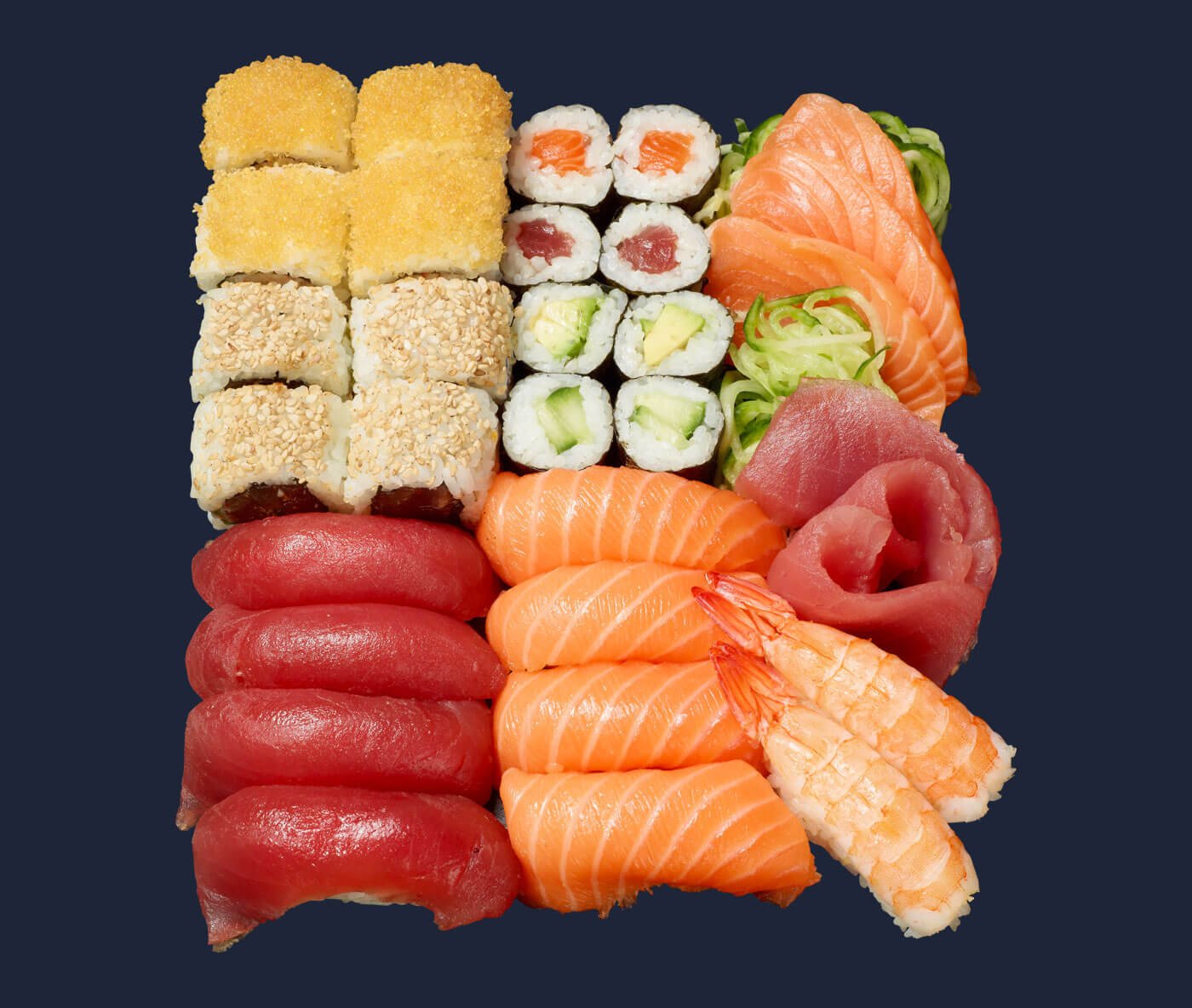 Lebensmittel Freistellen Sushi Maki Nigiri Menü