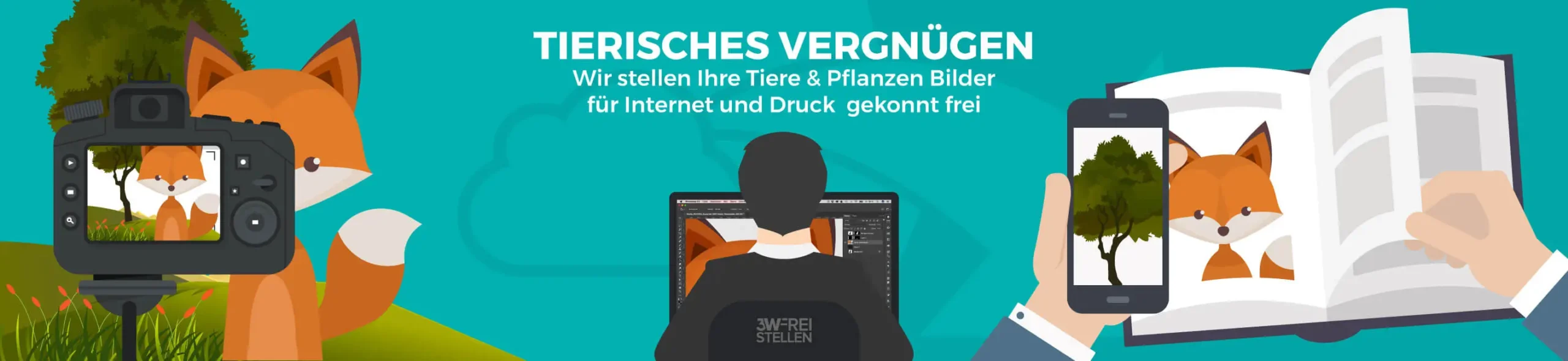 Vektorgrafik Tiere Tierisches Vergnügen Deutsch